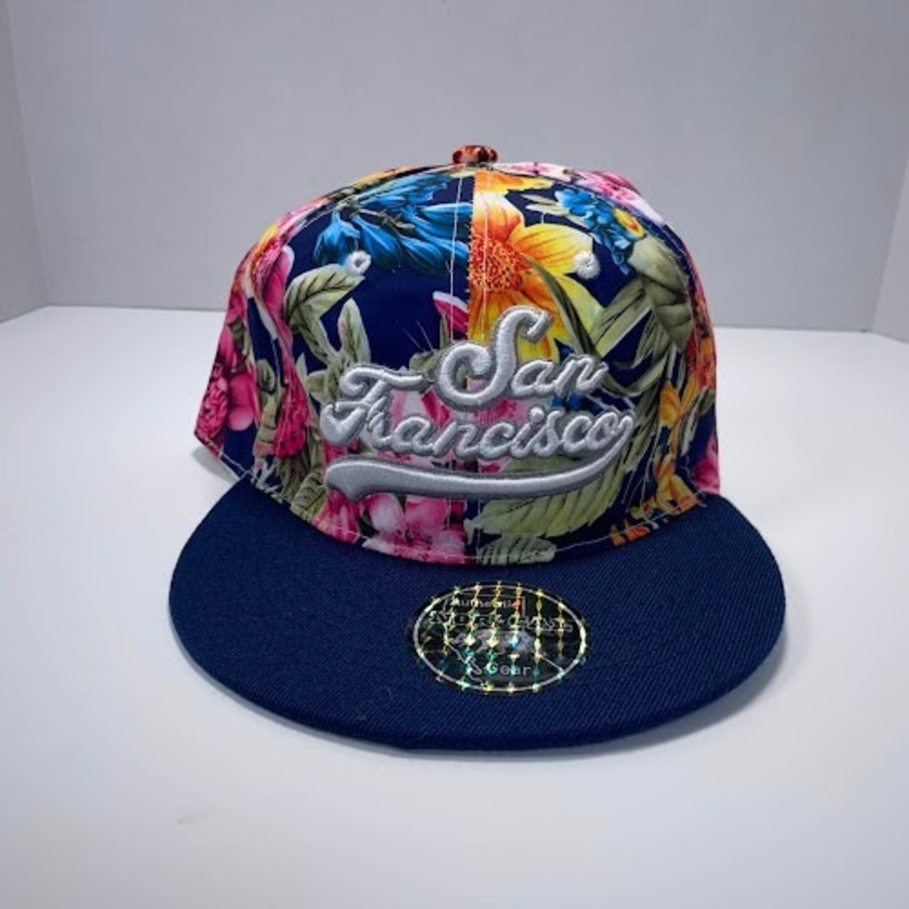 NEW San Francisco Snapback Hat Floral  NorCal Gear Baseball Cap NWT